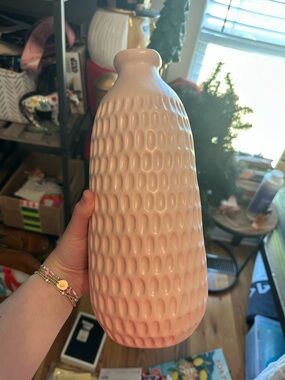 Pink Textured Ceramic Vase - Brand